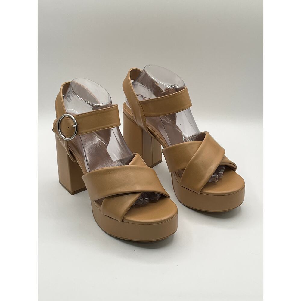 JOURNEE COLLECTION WOMEN'S AKEELY PLATFORM SANDALS TAN RETRO BOHO 9.5M - Picture 4 of 12